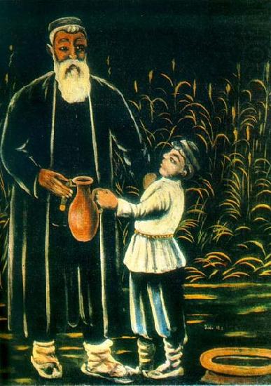 Niko Pirosmanashvili A Peasant with His Grandson china oil painting image